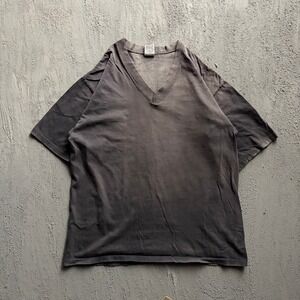 Vintage GAP V-Neck Shirt Small Black 1990s USA Faded